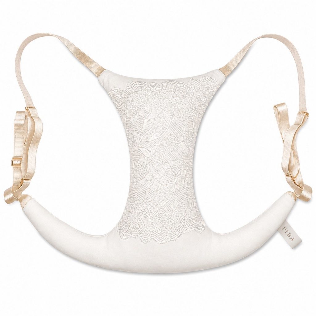 Ivory PIBA pillow bra with lace, product photo